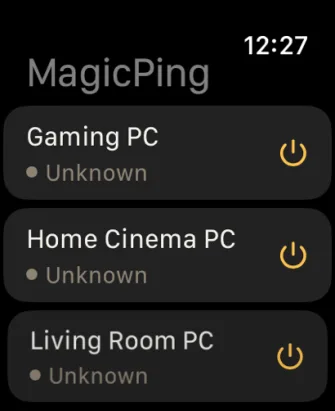 MagicPing on Apple Watch