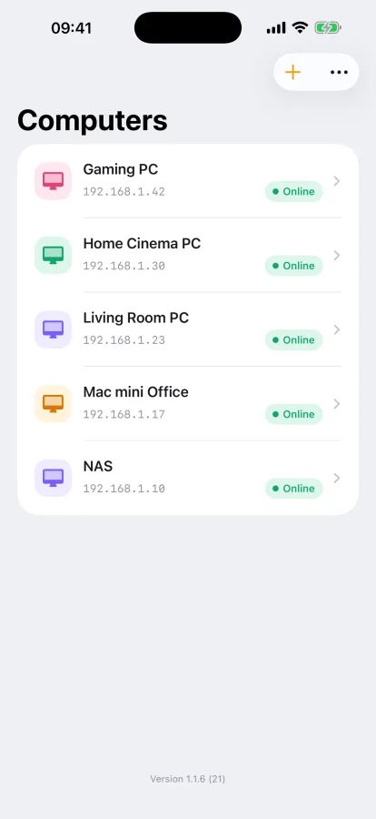 MagicPing on iPhone